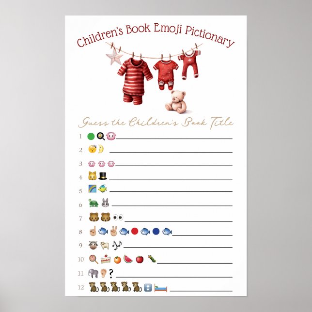 A Merry Little Baby Shower Baby Shower Game Poster (Framsidan)