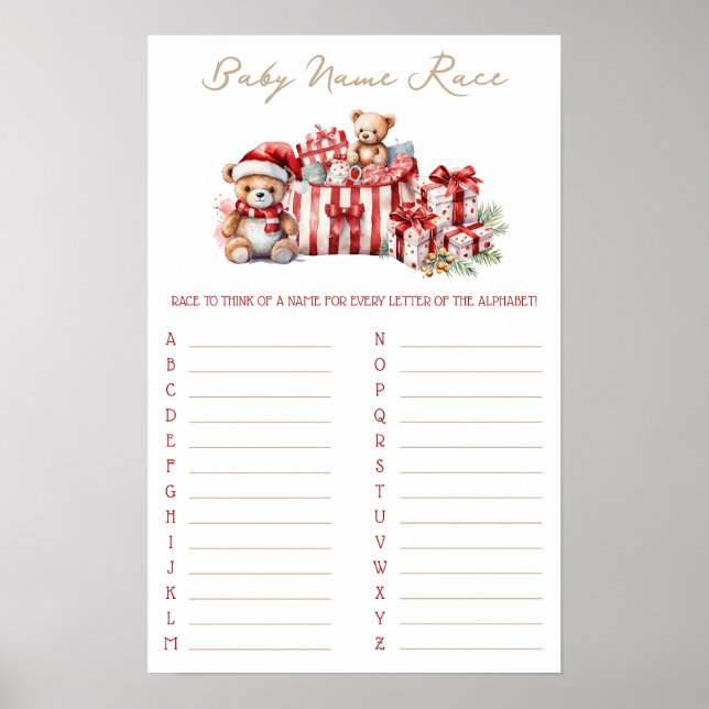 A Merry Little Baby Shower Baby Shower Game Poster (Framsidan)