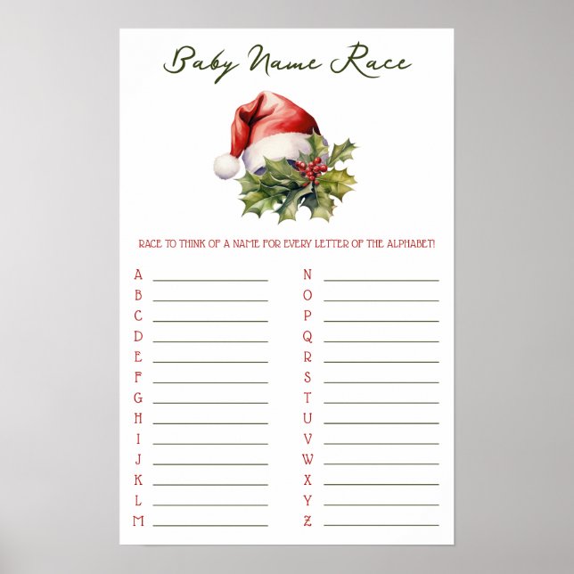 A Merry Little Baby Shower Baby Shower Game Poster (Framsidan)