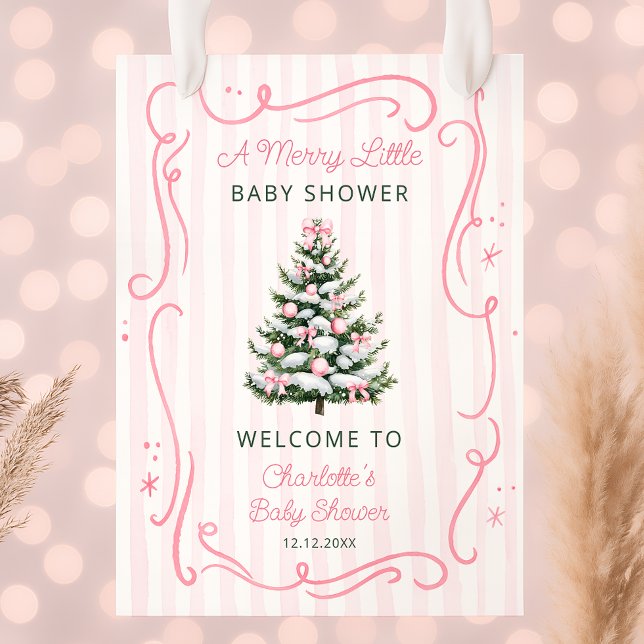 A Merry Little Baby Shower Girl Welcome Poster (Skapare uppladdad)