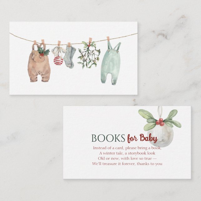 A Merry Little Christmas Clothes Books for Baby Tilläggskort (Fram/baksida)
