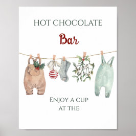 A Merry Little Christmas Clothes Hot Chocolate Bar Poster