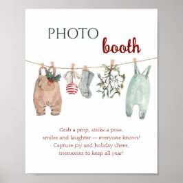 A Merry Little Christmas Clothes Photo Booth Poster