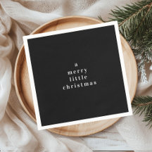 A Merry Little jul Black Helgdag Napkin