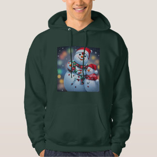 A Merry Snögubbe Firande Hoodie