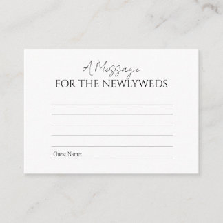 A Message for the Newlyweds Advice Card Rådkort