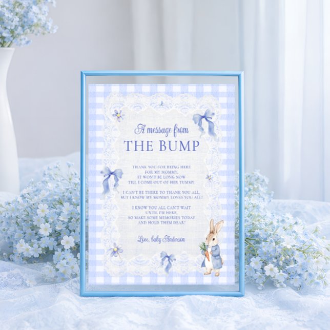 A Message From The Bump Peter Rabbit Baby Shower Poster (Skapare uppladdad)