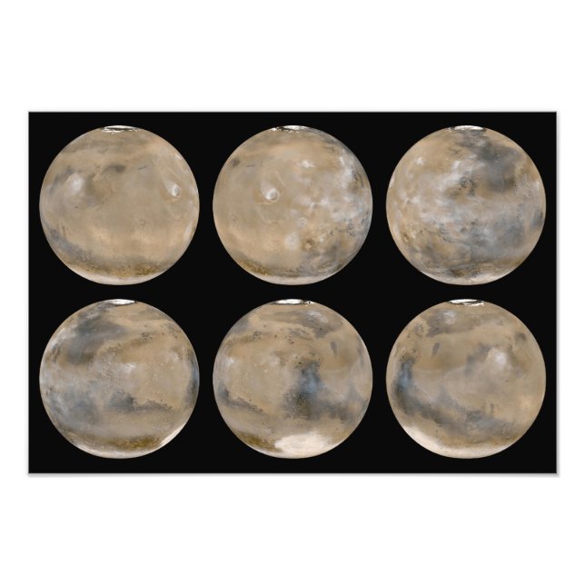 A Mid-Northern Summer/Southern Winter on Mars Fototryck (Framsidan)