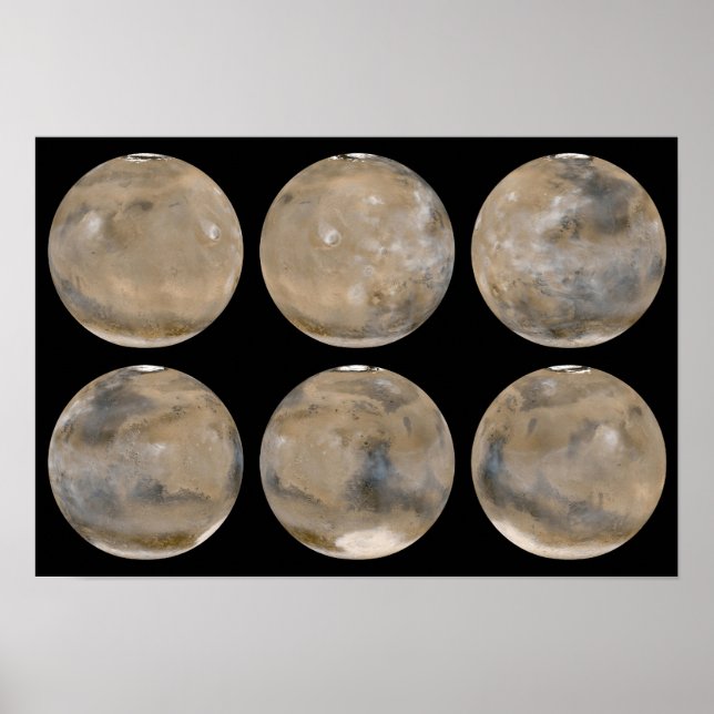 A Mid-Northern Summer/Southern Winter on Mars Poster (Framsidan)