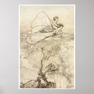 A Midsommar Nattes Dream, 1907 Vintage Fairy Art Poster