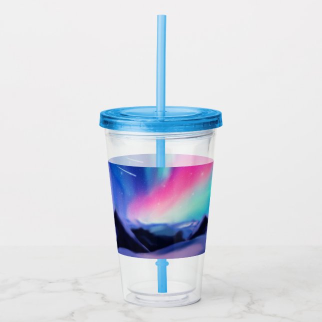 A Million Aurora Dreams Acrylic Tumbler Take Away Mugg (Framsida)