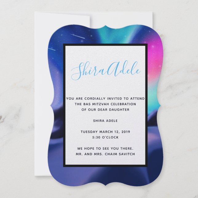 A Million Aurora-dröminbjudan Inbjudningar (Framsida)