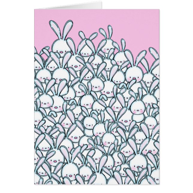 A Million Bunnies Påsk Card Hälsningskort (Framsidan)