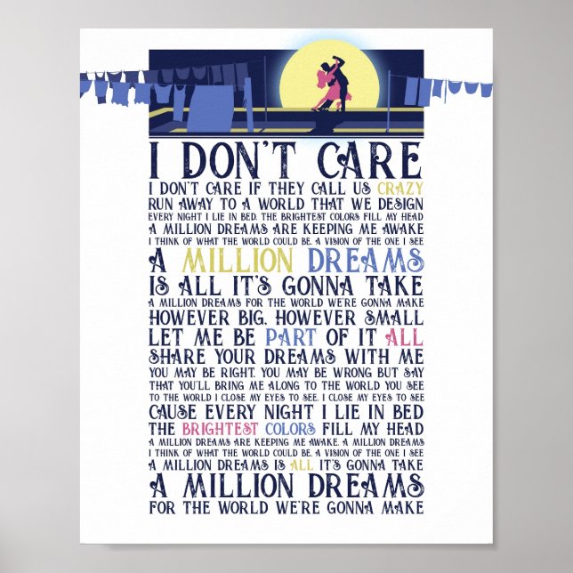 A Million Dreams Poster (Framsidan)