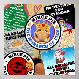 A Mince Paj Montage under förstoringsglaset Poster