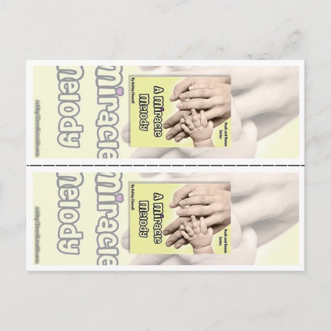 "A Miracle Melody" av Ashley Chunell Bokmärken Vykort (Framsida)