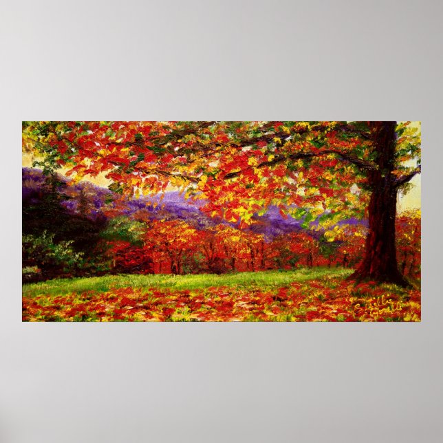 A Misty New England Autumn Poster (Framsidan)