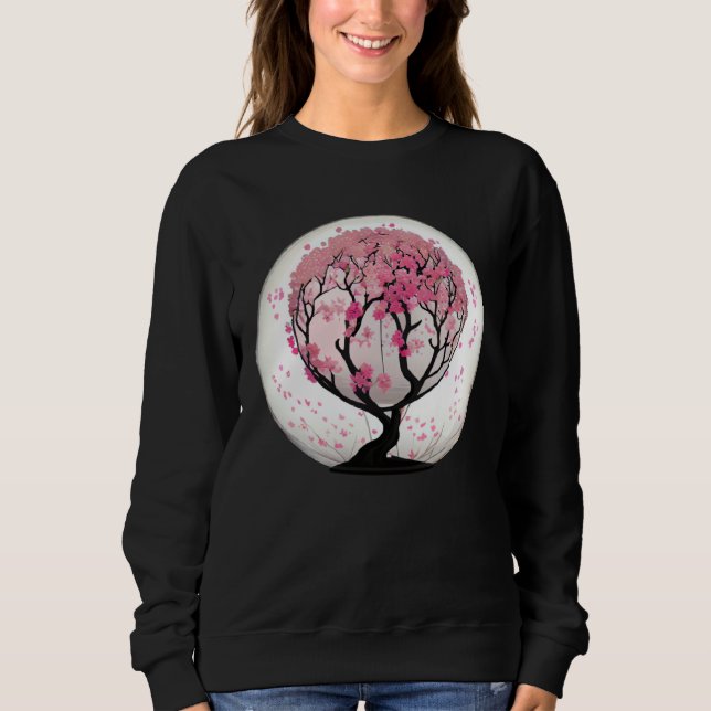 A Modern and Trendy Take on Cherry Blossoms Globe T Shirt (Framsida)