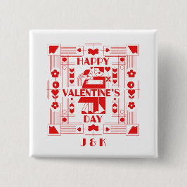 A modern Bauhaus personalized Valentine’s Day Knapp