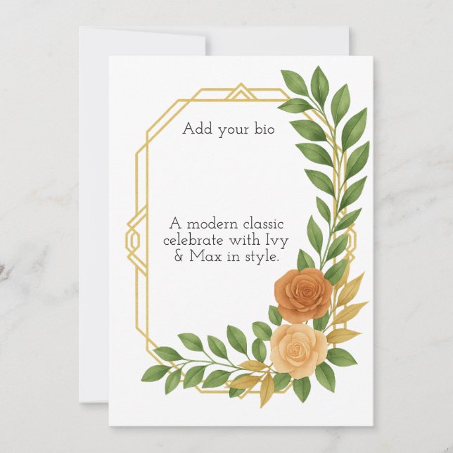 A modern classic for your big day. inbjudningar (Framsida)