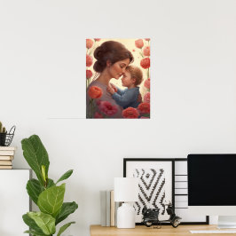 A Mödrar Embrace - Mor & Son Poster