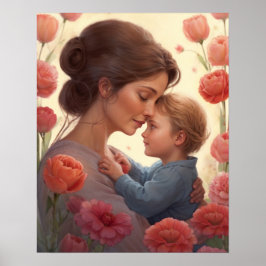 A Mödrar Embrace - Mor & Son Poster