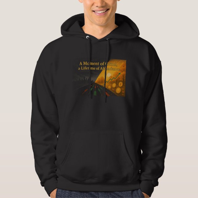 A Moment of Grind Trader Motivational Hoodie (Framsida)