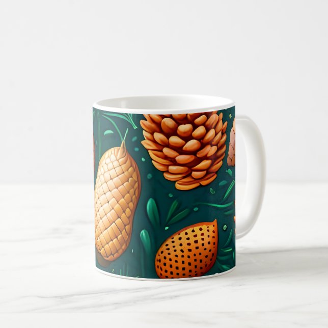 A Mönster i Pinecones och Acorns Kaffemugg (Framsida höger)