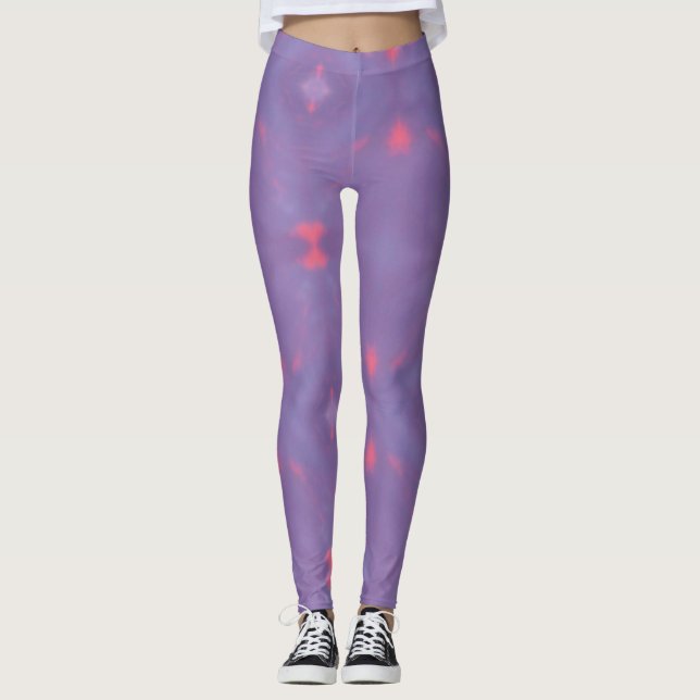 A Mönster om Vår Lila och Rosa Leggings (Framsida)