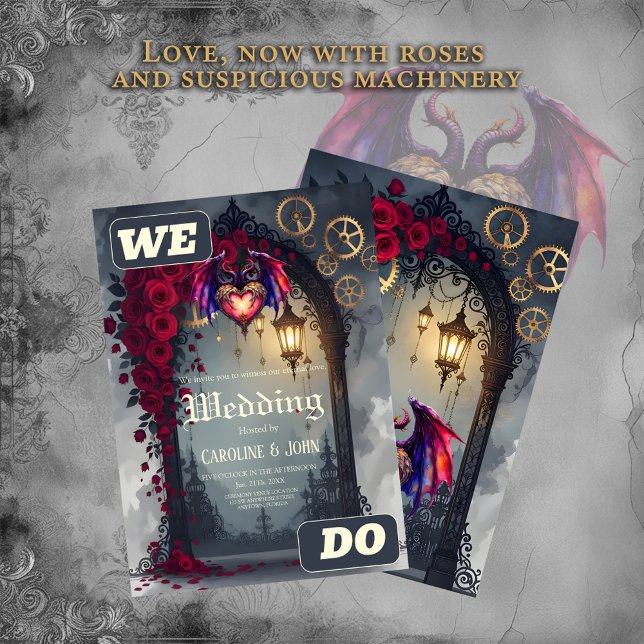 A Moonlit Invitation –Love Turns the Gears of Time Inbjudningar (Skapare uppladdad)