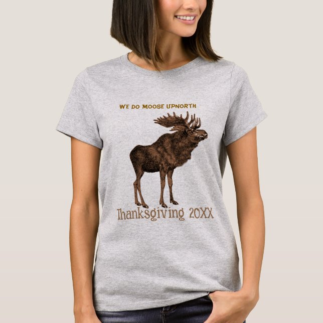 A Moose Thanksgiving 2008 - - Anpassad Tee (Framsida)