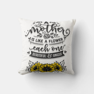 A mor är som en blomma, Cute Mors dag Gift Kudde