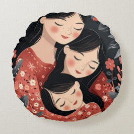 A Mor Embrace Rund Kudde