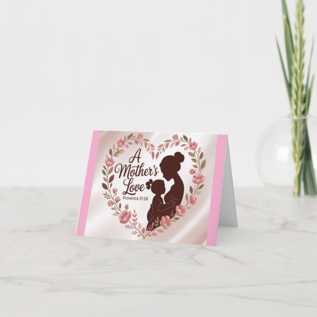 A Mor Kärlek Christian Mors dag Card Tack Kort (Framsida)