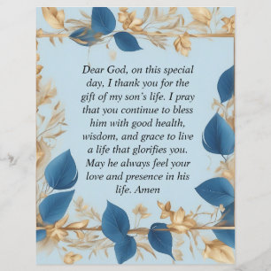 A Mor Prayer för sin son Reklamblad