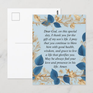 A Mor Prayer för sin son Vykort