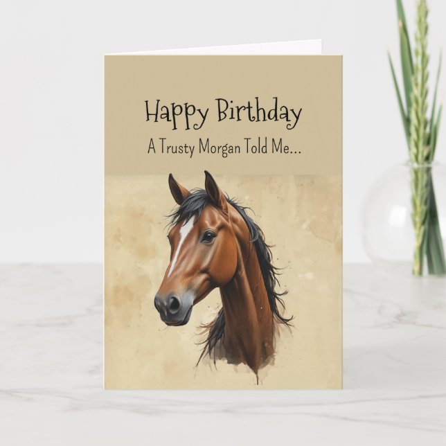 A Morgan Horse Personality Birthday Kort (Framsida)