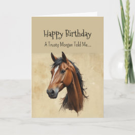 A Morgan Horse Personality Birthday Kort