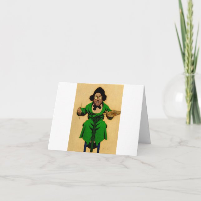 A Mörk Futurist, 1923 av Maxfield Parrish Tack Kort (Framsida)