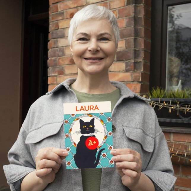 A+ Mors dag till världens bästa Kat Mamma-kort Hälsningskort (Skapare uppladdad)