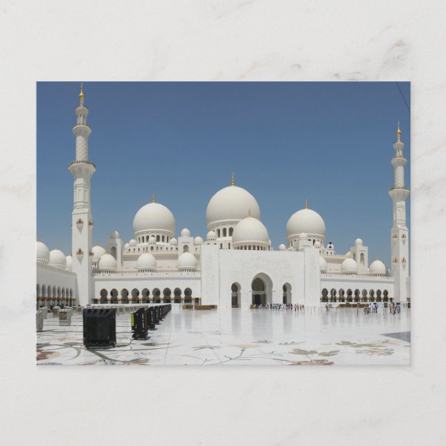 A Mosque i Abu Dhabi Vykort (Framsida)
