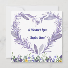 A Mother’s Love Begins Here – First Mother's Day Julkort