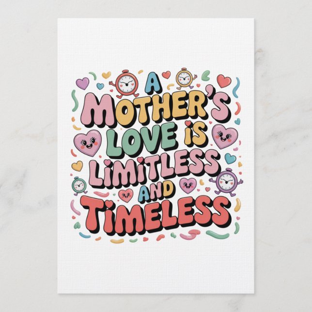 A Mother’s Love Is Limitless And Timeless Inbjudningar (Framsida)