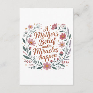 A Mother's Belief Makes Miracles Happen Tilläggskort