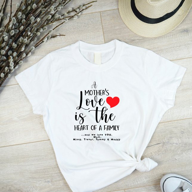 A Mother's Day Love Heart Of Family T-Shirt (Skapare uppladdad)