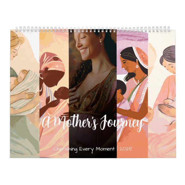 A Mother's Journey: Baby Milestone Tracker Kalender (Omslag)