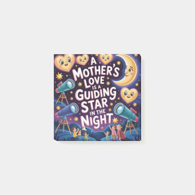 A Mother's Love Is A Guiding Star In The Night Post-it Block (Framsida)