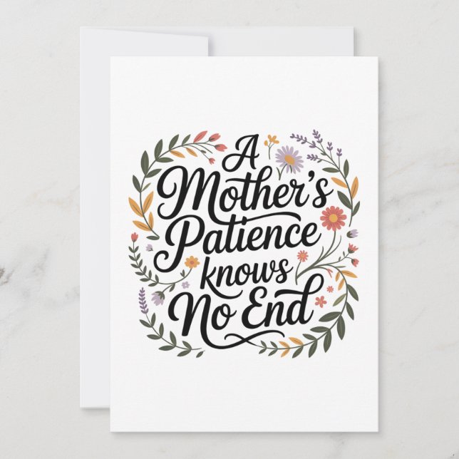 A Mother's Patience Knows No End Inbjudningar (Framsida)