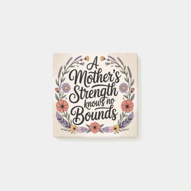 A Mother's Strength Knows No Bounds Post-it Block (Framsida)