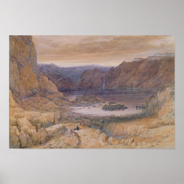 A Mountain Sjö, Norge, 1827 Poster (Framsidan)